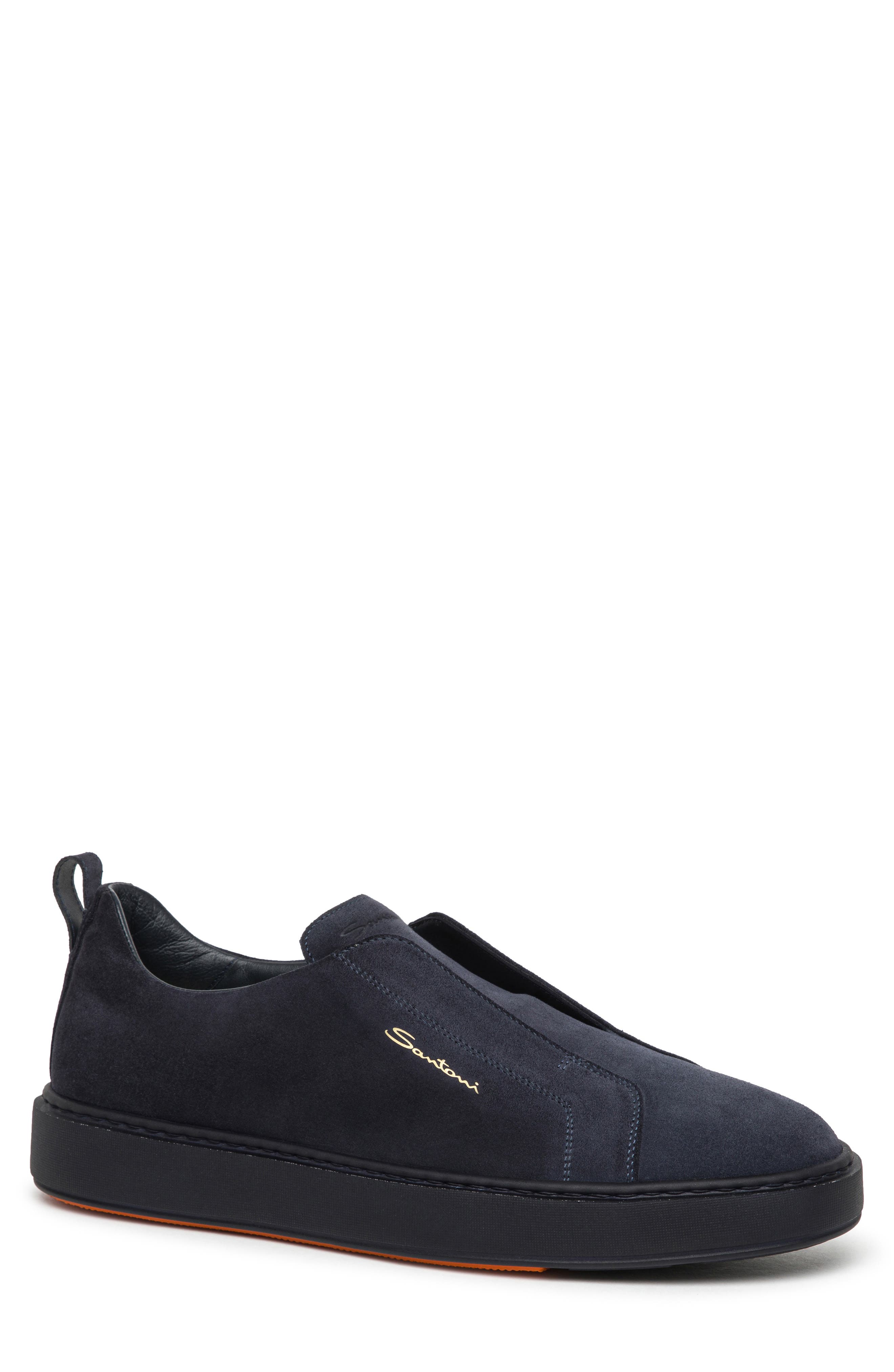 Santoni Victory Slip-On Sneaker, Main, color, Blue