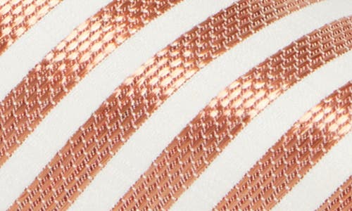 Manolo Blahnik Allurafia Stripe Slingback Pump In Ivory/copper