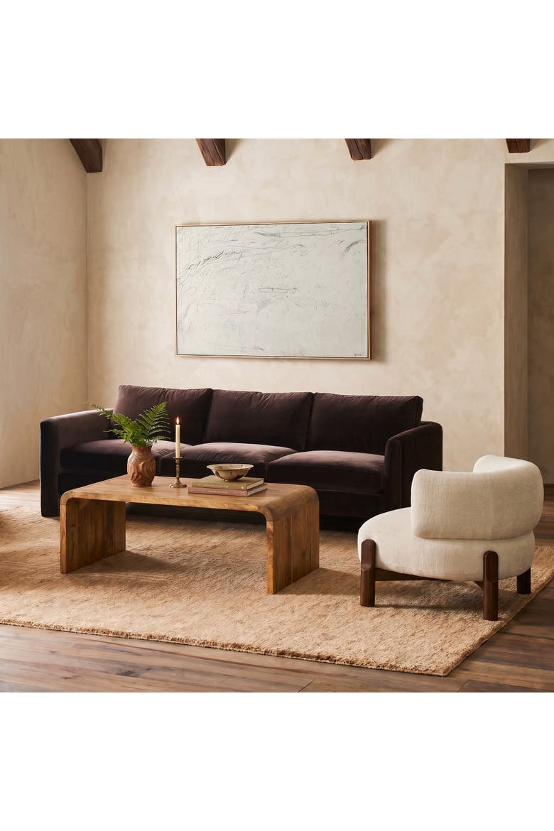 Waterfall Edge Coffee Table, Alternate, color, Natural