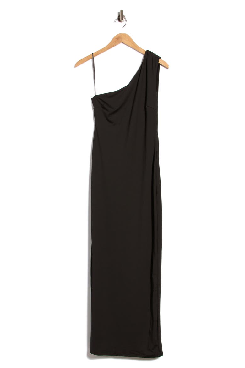 Murray One-Shoulder Maxi Dress, Alternate, color, BLACK