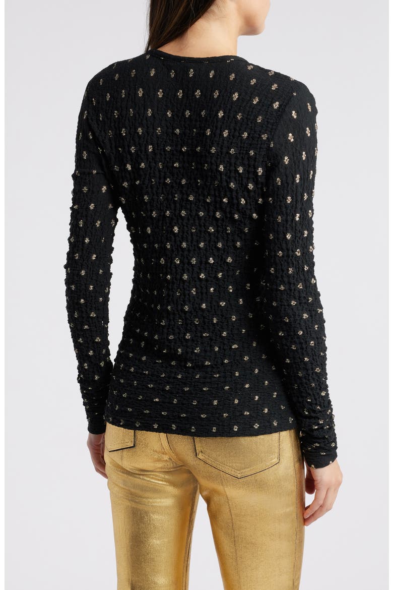 Metallic Textured Mesh Top, Alternate, color, BLACK MULTI