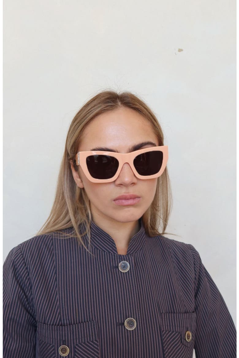 Lainey Square Polarized Sunglasses, Alternate, color, Pantone