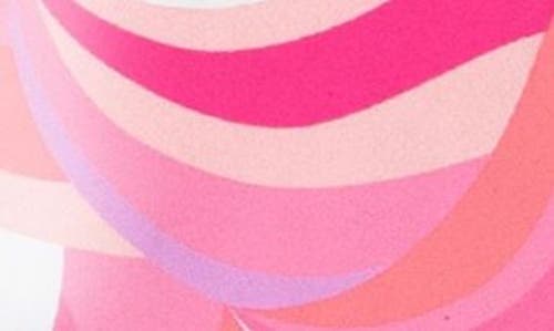 SHADE CRITTERS SHADE CRITTERS KIDS' PINK WAVES ONE-SHOULDER ONE-PIECE SWIMSUIT