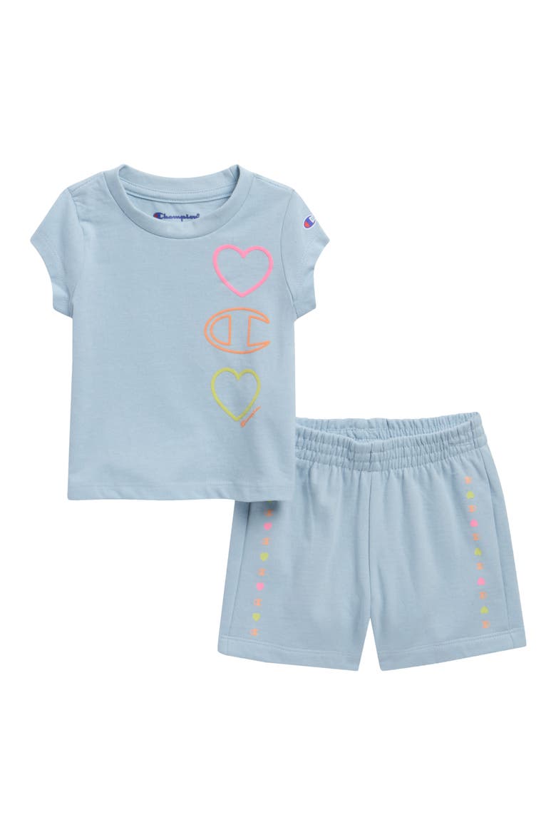 Cotton Blend T-Shirt & Shorts Set, Main, color, SKYWAY