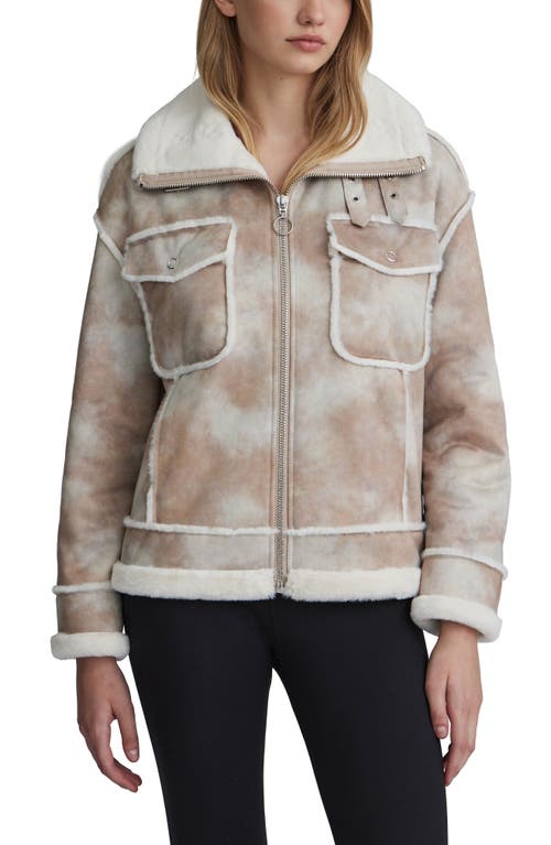 Nvlt Faux Fur Trim Faux Suede Biker Jacket In Gold