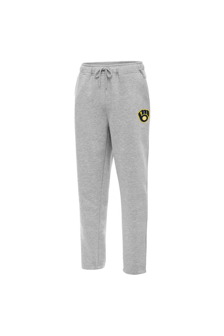 Men's Antigua  Heather Gray Milwaukee Brewers Victory Jogger Pants, Alternate, color, Heather Gray