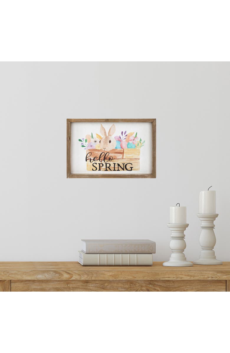 Northlight Hello Spring Easter Bunny Wall Sign - 11.75", Alternate, color, Multi