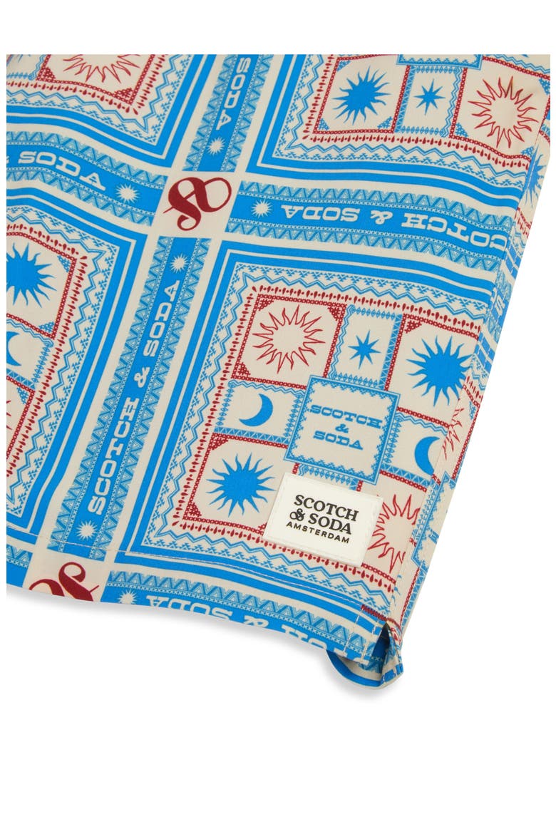 New West Bandana Print Swim Trunks, Alternate, color, FOG