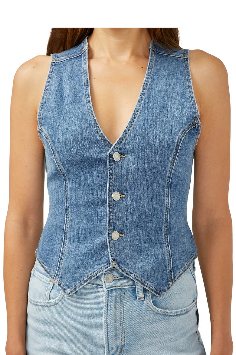 Classic Denim Vest, Alternate, color, INDIGO