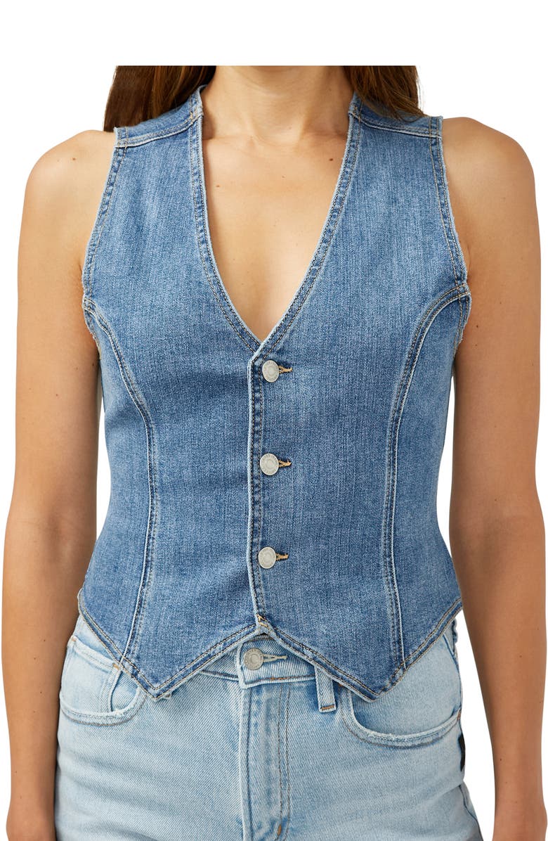 Silver Jeans Co. Classic Denim Vest, Alternate, color,