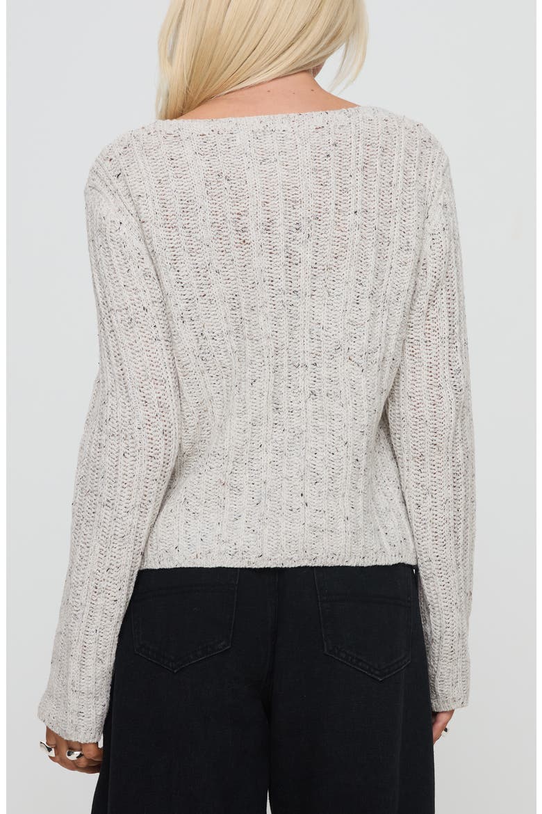 Lneker Split Front Sweater, Alternate, color, GREY