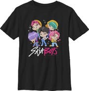 KPop Demon Hunters Boy's KPop Demon Hunters Saja Boys Chibi Group  Graphic T-Shirt