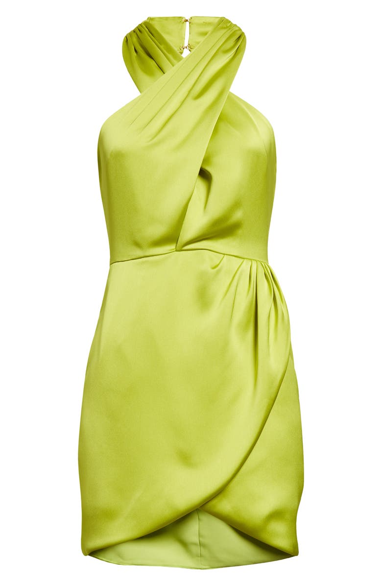 Ramy Brook Jona High Neck Satin Dress, Alternate, color, 
