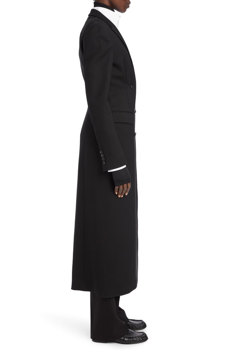 The Row Evy Double Breasted Wool & Mohair Long Coat, Alternate, color, 