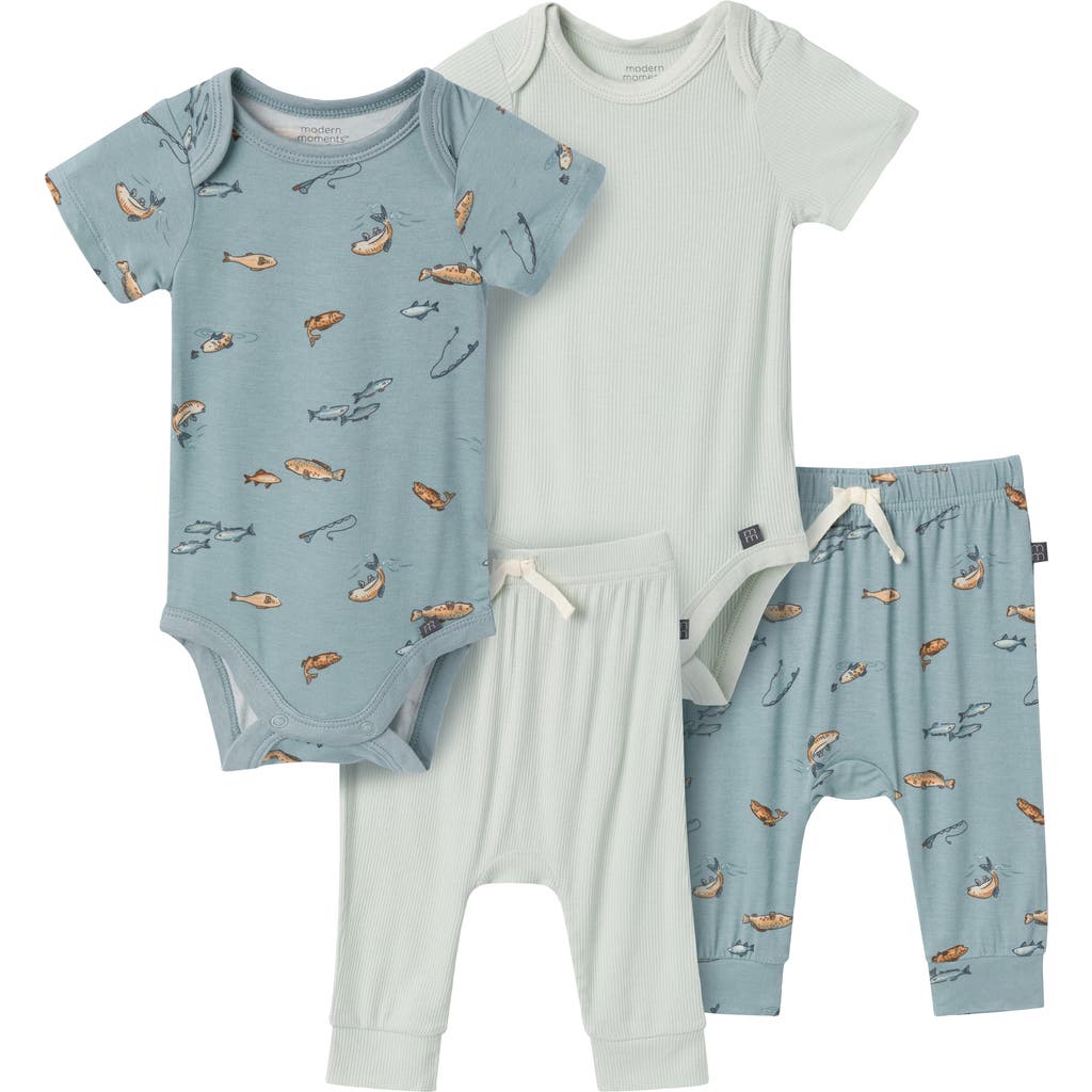 Modern Moments™ By Gerber Bodysuit And Pant Set In Medium Teal Fishing