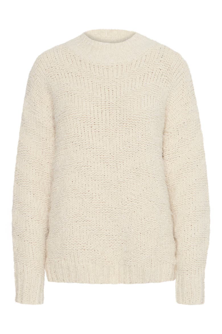 Knit Mock Neck Sweater, Alternate, color, BIRCH
