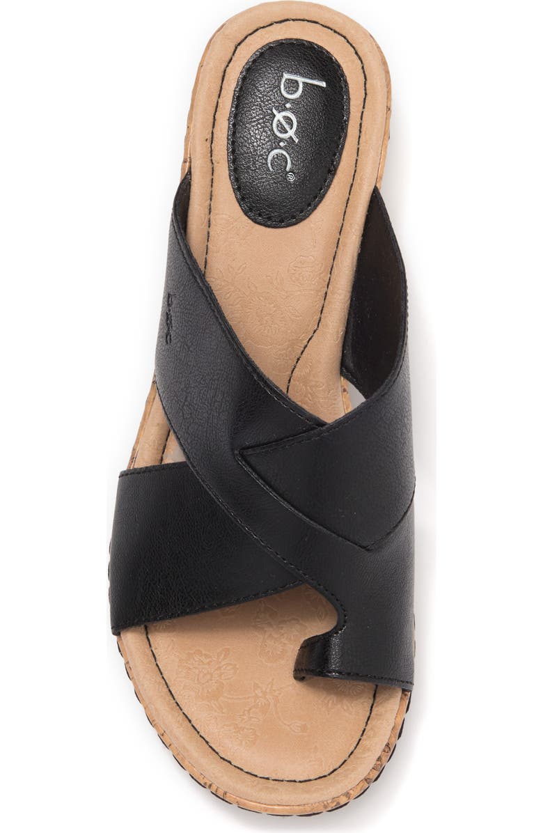 B O C Summer Crisscross Wedge Sandal, Alternate, color, Black