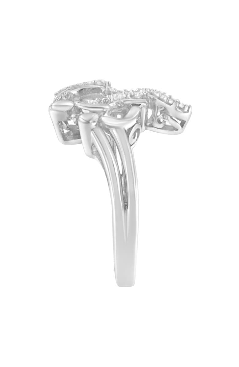 Haus of Brilliance .925 Sterling Silver 1/10 Cttw Diamond Heart and Music Note Ring, Alternate, color, Silver