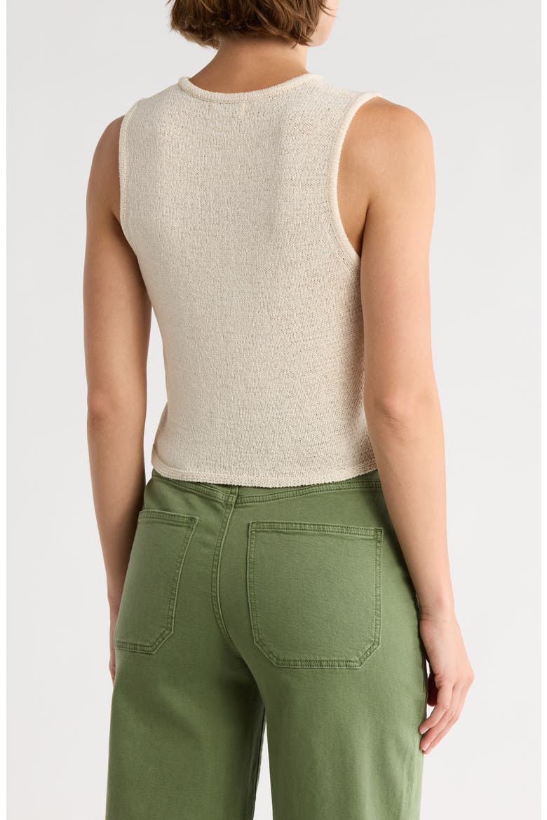Front Tie Cardigan Vest, Alternate, color, CREAM