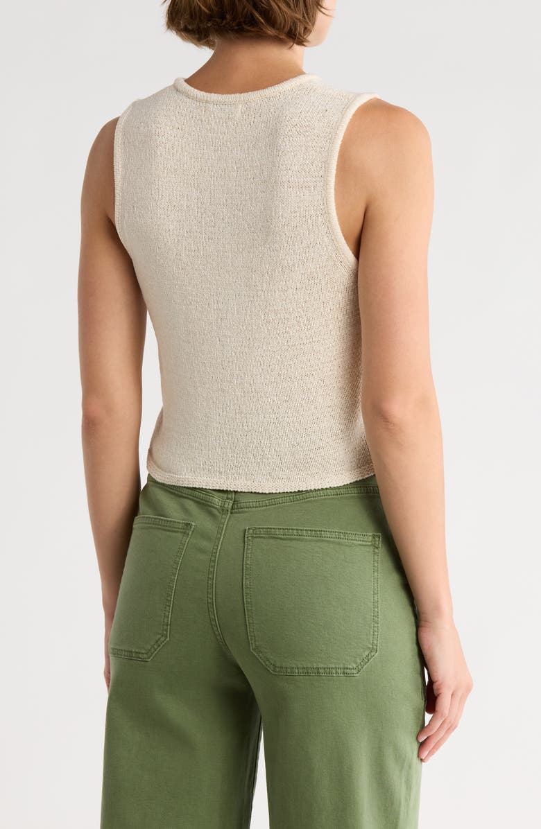 Blu Pepper Front Tie Cardigan Vest, Alternate, color, Cream