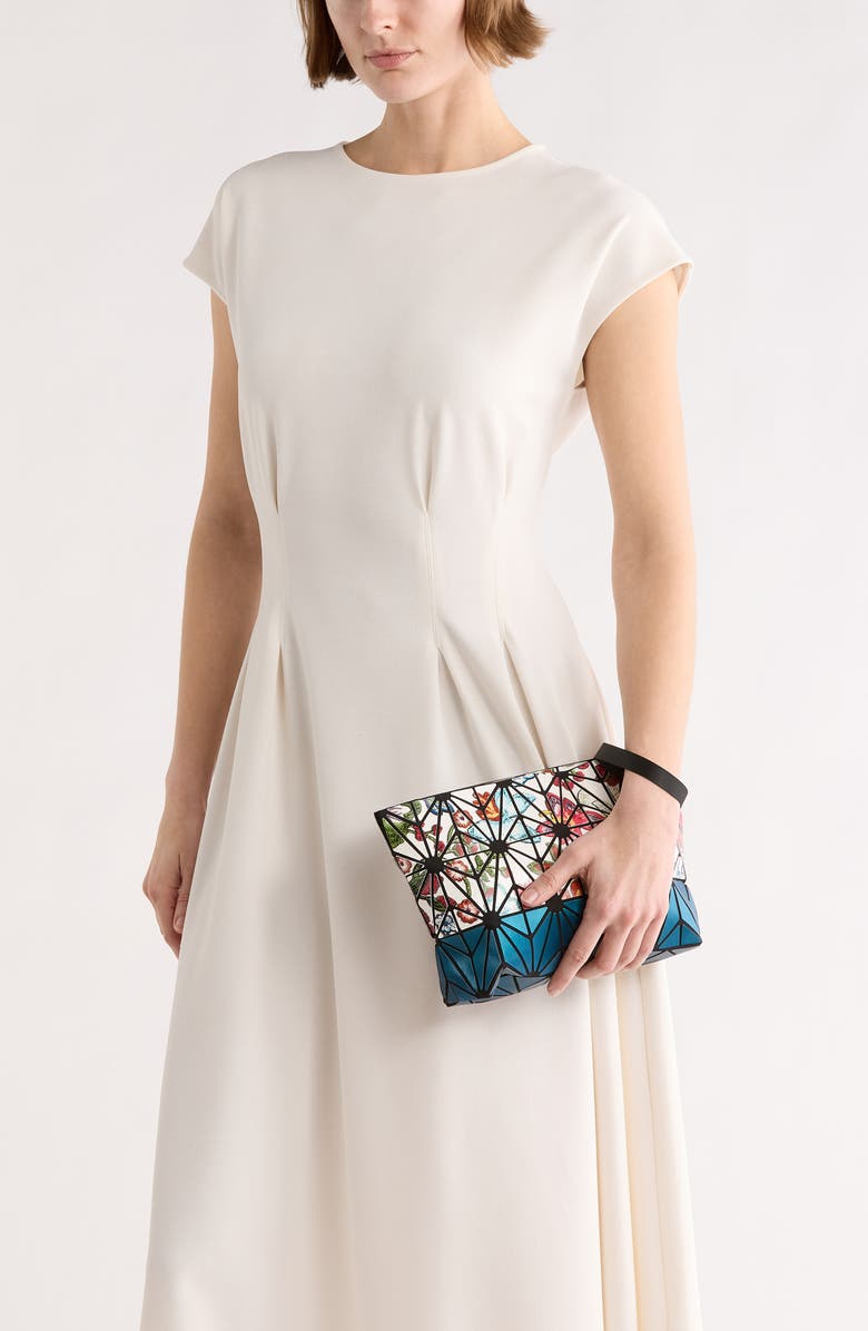 PATRIZIA LUCA Two-Tone Mosaic Clutch, Alternate, color, White Floral