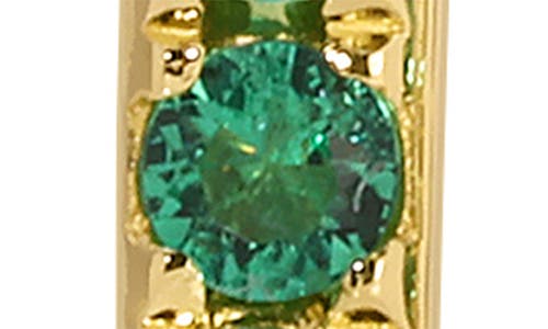 Ef Collection Diamond & Emerald Reversible Huggie Hoop Earrings In Gold