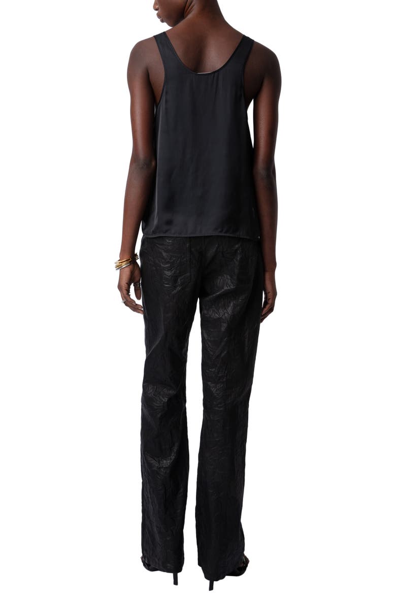 Carys Satin Tank, Alternate, color, NOIR