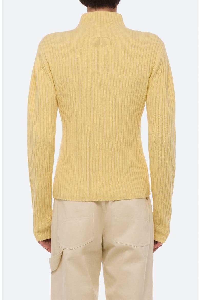Rustic Rib Mock Neck Sweater, Alternate, color, SUNLIGHT