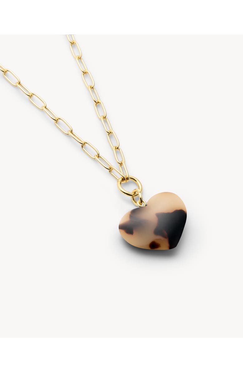 MACHETE Mini Heart Pendant Necklace, Alternate, color, Blonde Tortoise