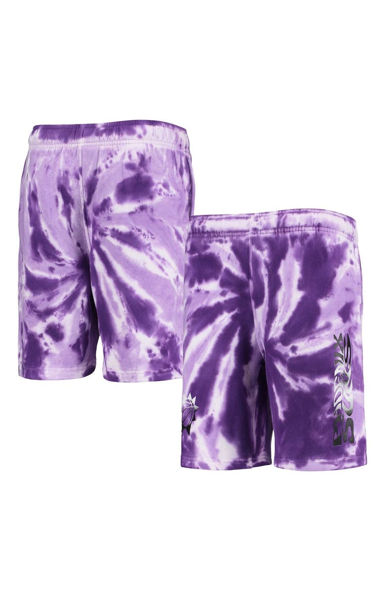 Outerstuff Youth Purple Phoenix Suns Santa Monica Tie-Dye Shorts, Main, color, Purple
