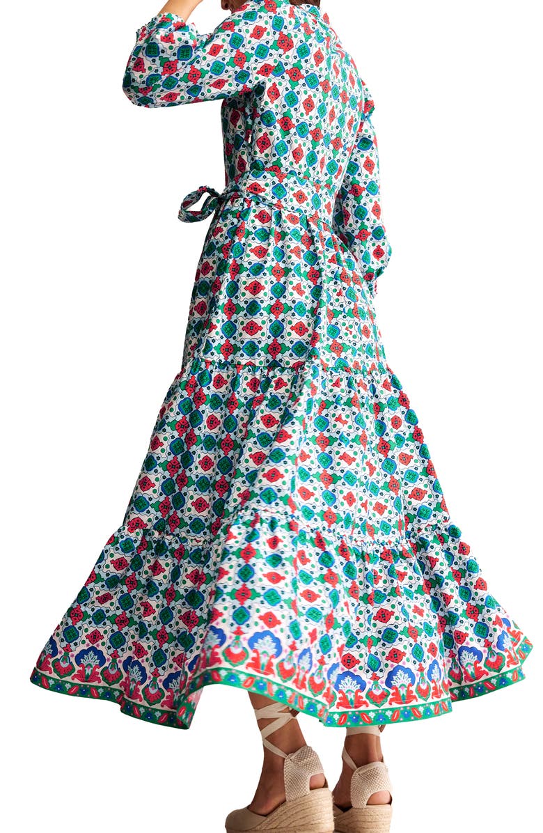 Boden Alba Long Sleeve Tiered Cotton Maxi Dress, Alternate, color,