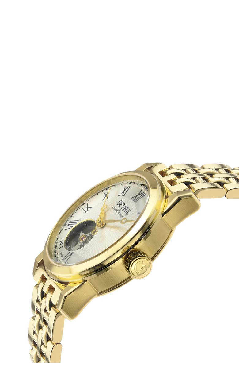 GV2 Men's Madison Stainless Steel Bracelet Watch, 39mm, Alternate, color, Gold