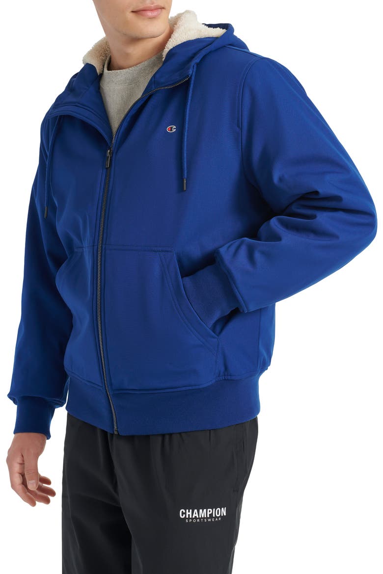Water Resistant Soft Shell Bomber Jacket, Alternate, color, BLUE