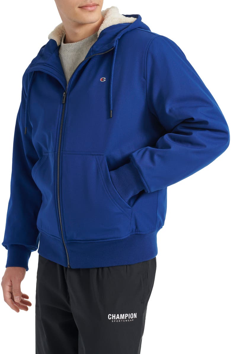 Champion Water Resistant Soft Shell Bomber Jacket, Alternate, color, Blue