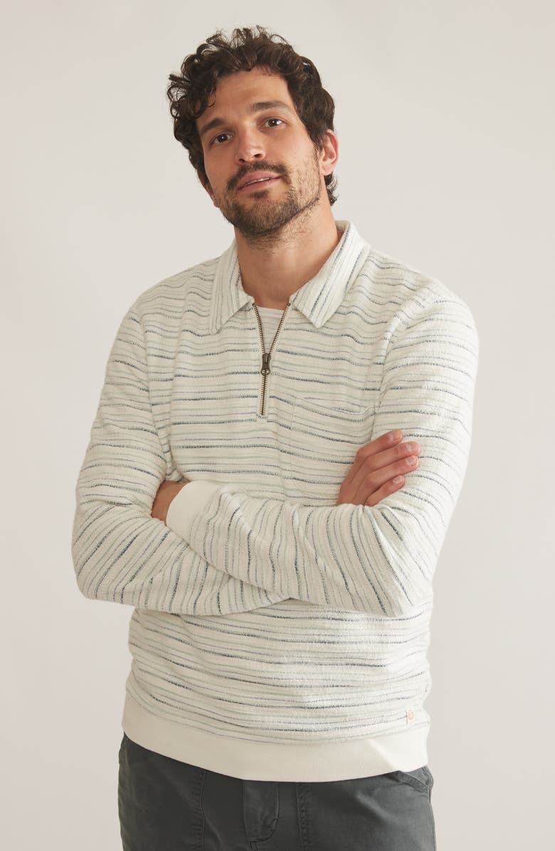 Marine Layer Textured Stripe Pullover Sweater, Alternate, color, 