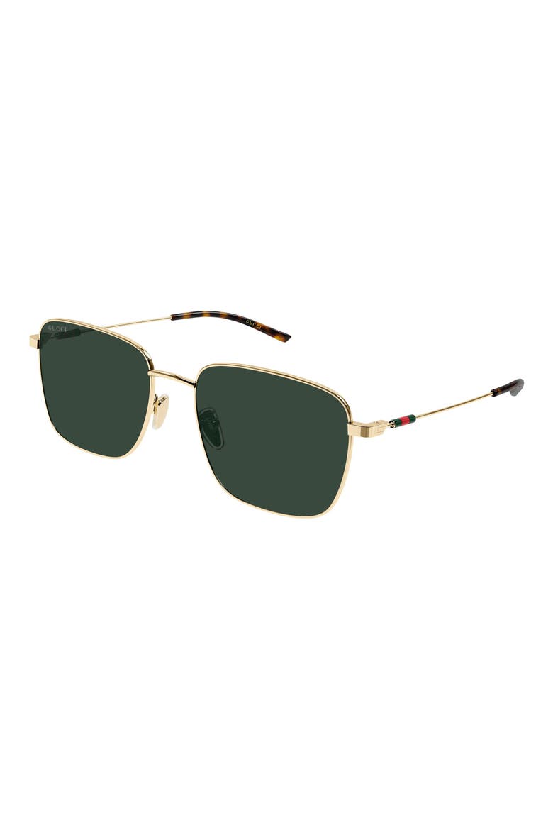 GG2097SK 56mm Rectangular Sunglasses, Alternate, color, GOLD