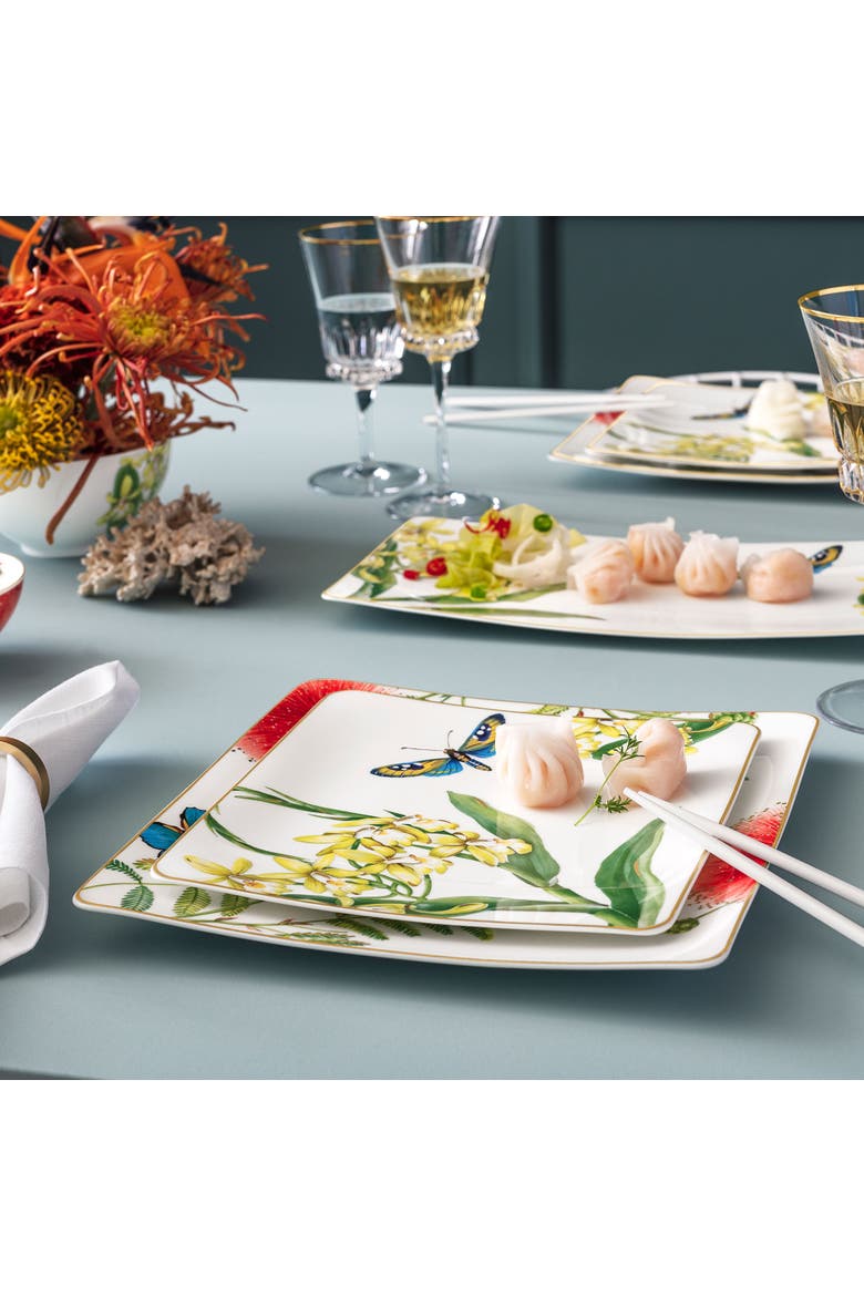 Amazonia Salad Plate, Alternate, color, white