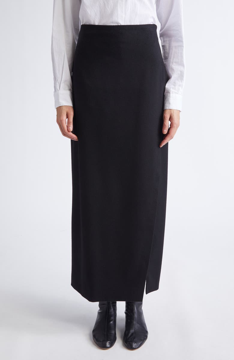 Max Mara Studio Adorato Wool Wrap Skirt, Main, color, Black