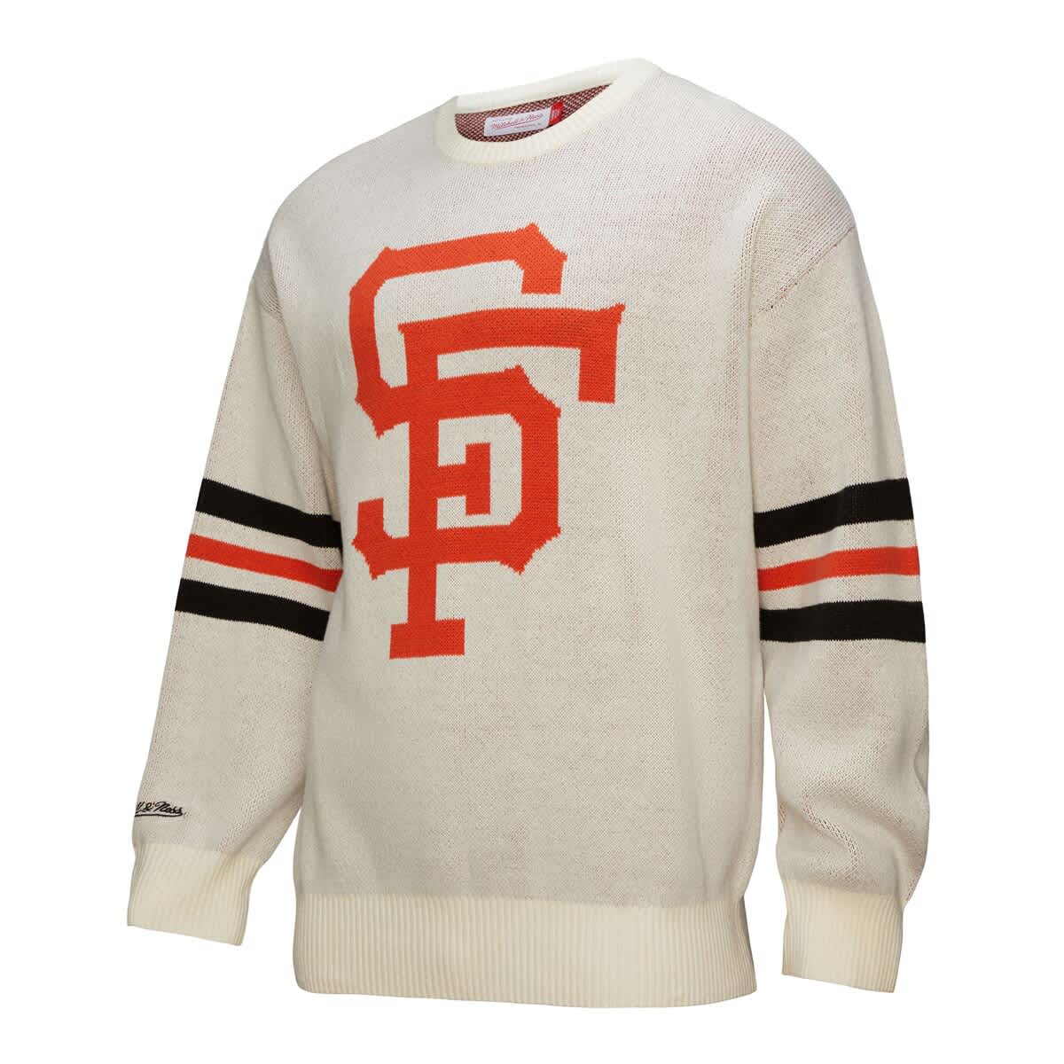 Men's Mitchell & Ness Cream San Francisco Giants Retro Pullover Sweater - image 2