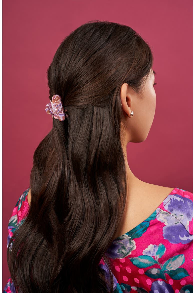 Cloud Claw Clip, Alternate, color, PINK TIE-DYE