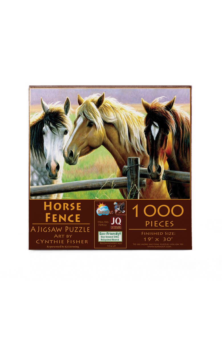 Sunsout Horse Fence 1000 piece Jigsaw Puzzle for Adults, Alternate, color, Multicolor