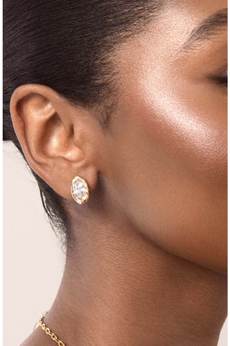 Crystal Luxe Mini Stud Earrings, Alternate, color, GOLD