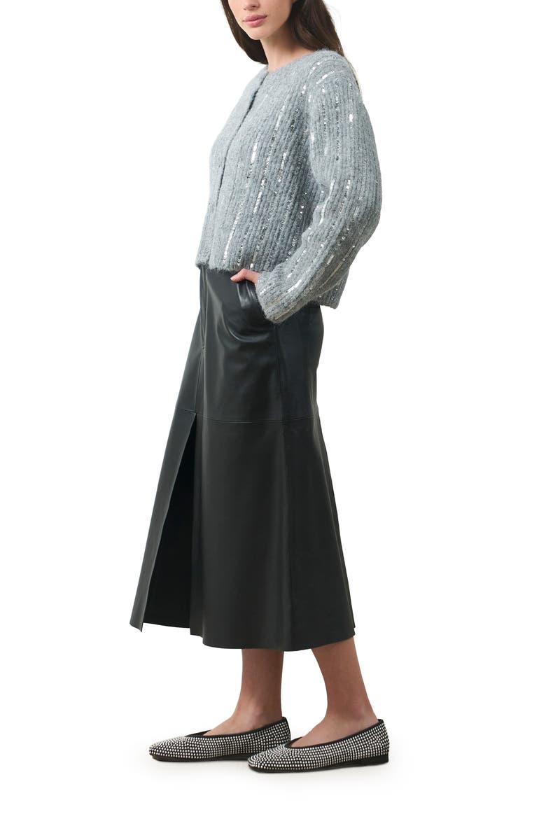 Efos Leather Pencil Skirt, Alternate, color, Black