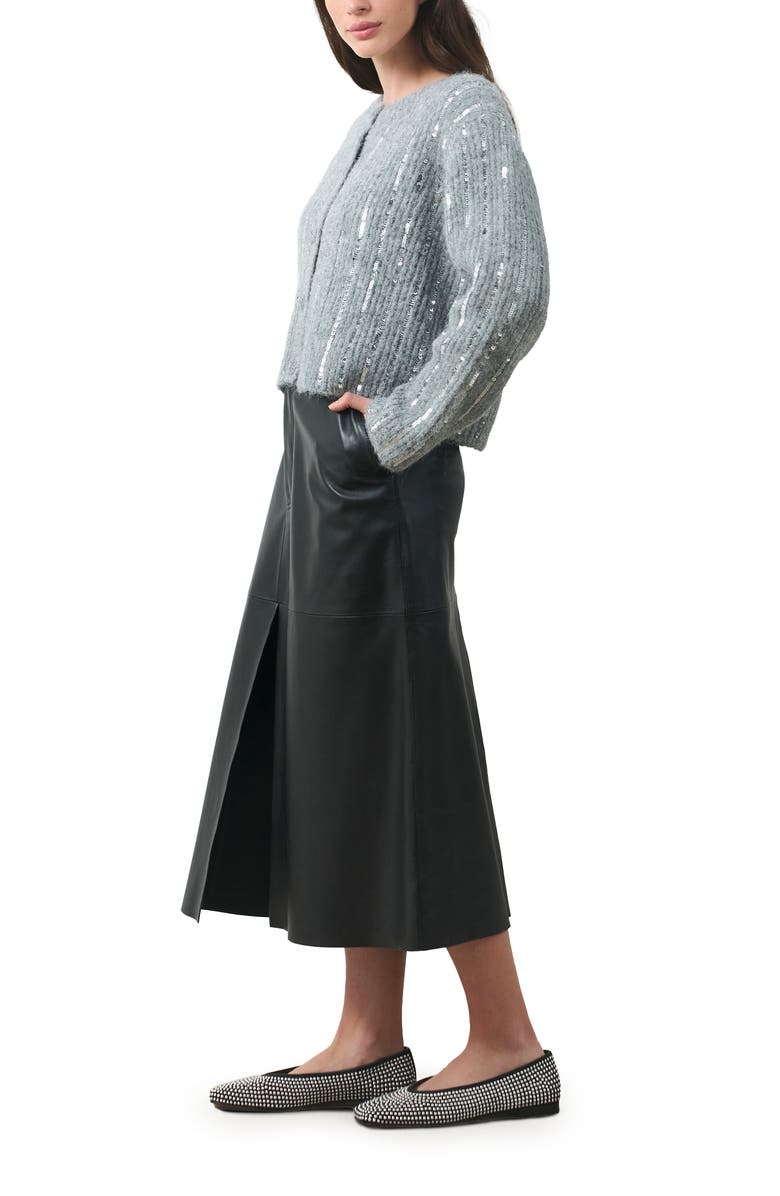 Velez Efos Leather Pencil Skirt, Alternate, color, Black