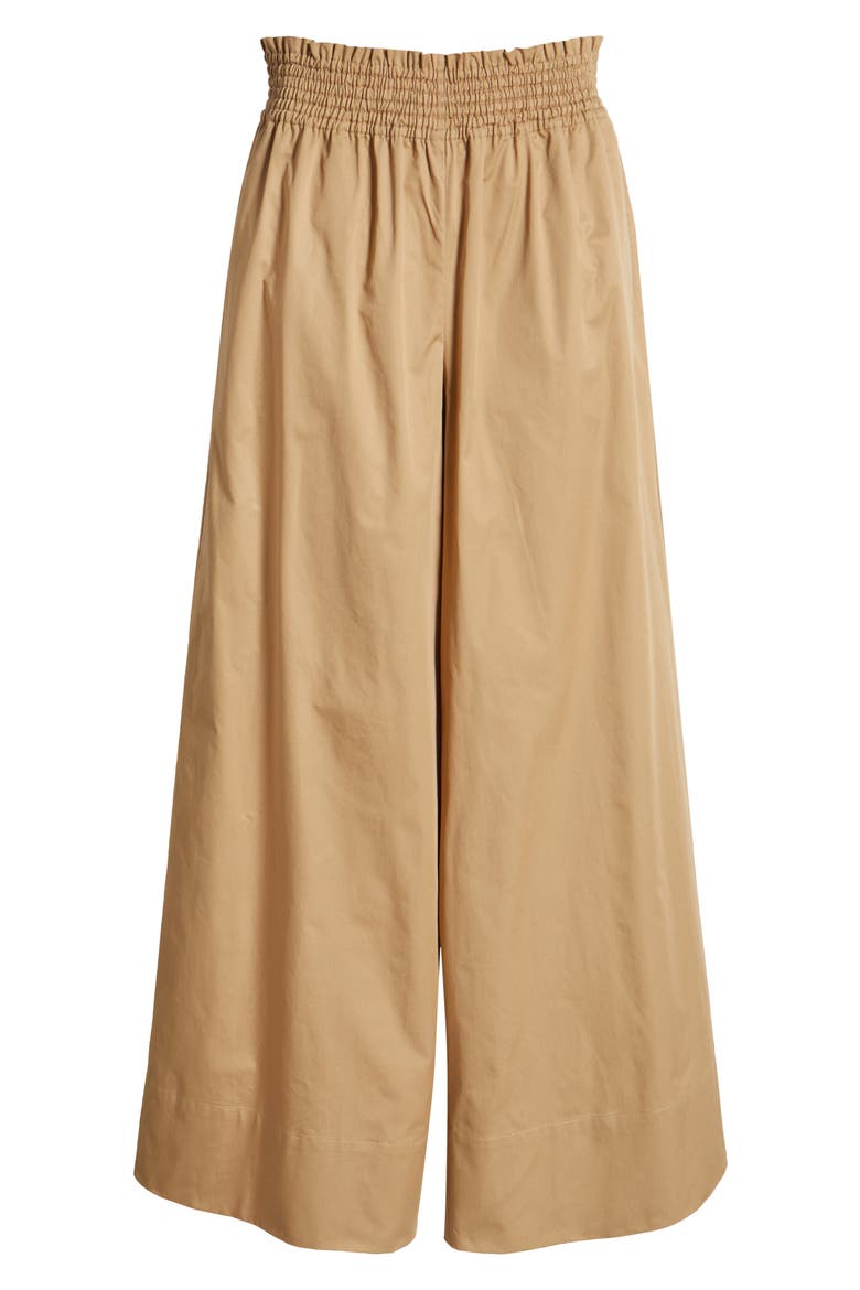 Twyla Wide Leg Cotton Pants, Alternate, color, CAMEL