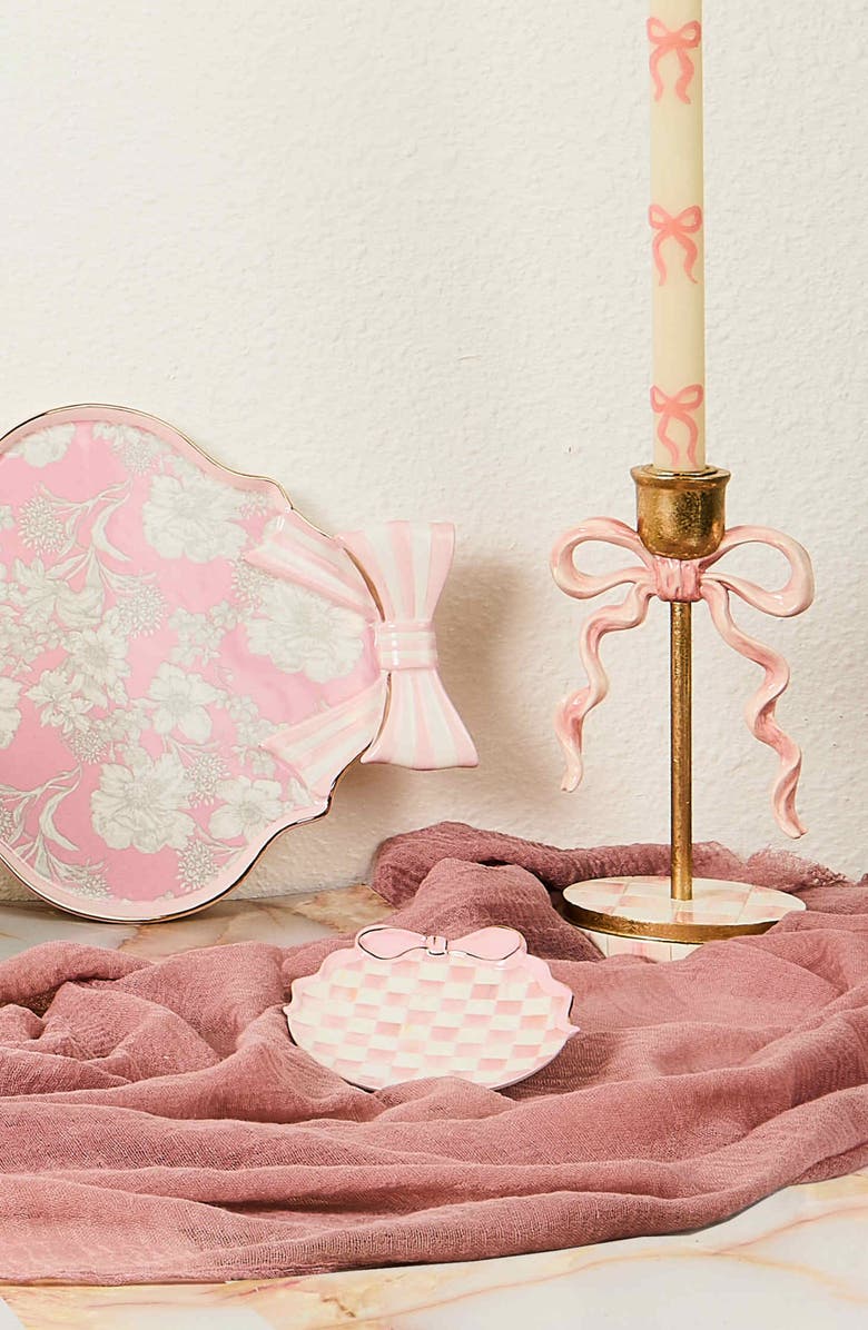 MACKENZIE CHILDS It's All About the Bow Trinket Tray, Alternate, color, Pink Multi