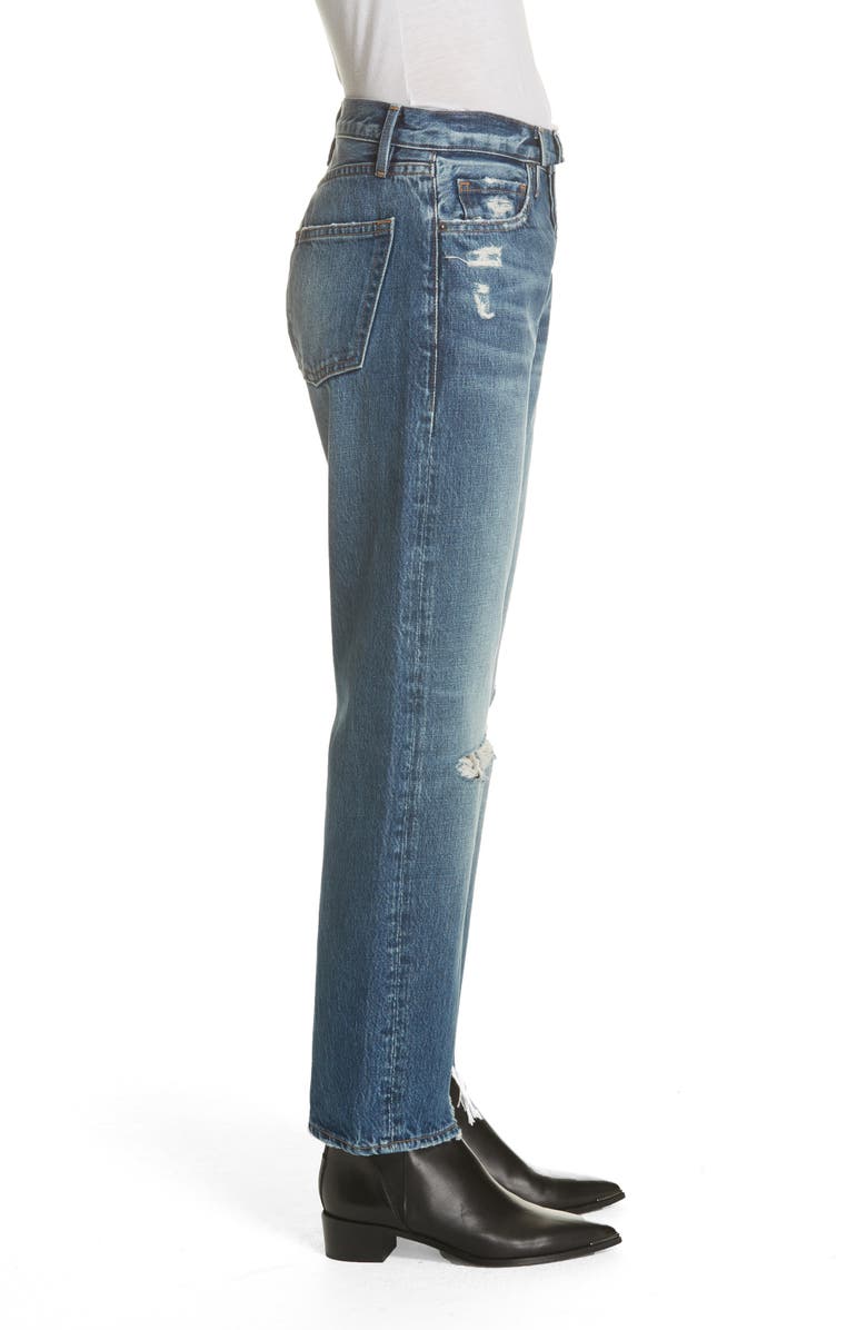 FRAME Le Original Ripped High Waist Crop Jeans, Alternate, color, 