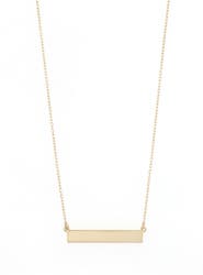 Bony Levy 14K Gold Engravable Small Bar Pendant Necklace