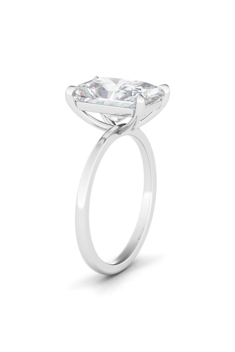 Radiant Cut Lab Created Diamond Ring, Alternate, color, 3.00 CTW 18K WHITE GOLD