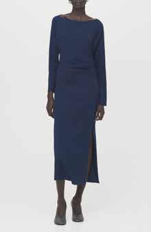 Side Ruched Long Sleeve Dress